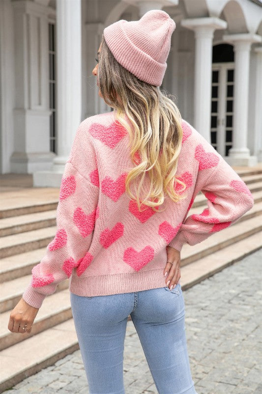 Hearts knit sweater