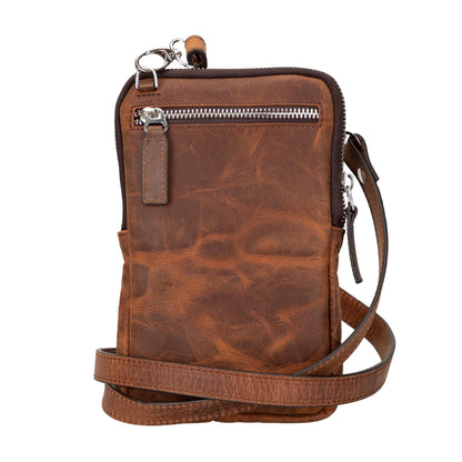 Niagara Leather Crossbody Phone Bag for Men